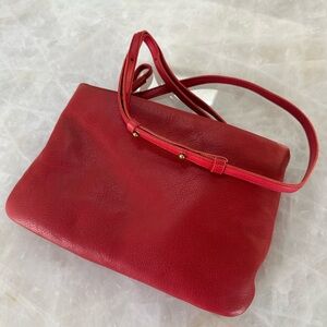 Madewell The Puff Crossbody Bag – Red Leather ❤️